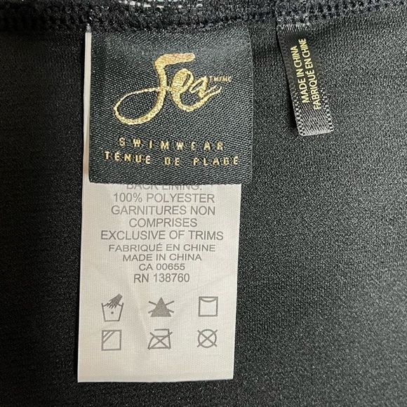 SEA Swimwear High Waist Bikini Bottom Floral Stripe Full Coverage Controlling - Picture 5 of 8